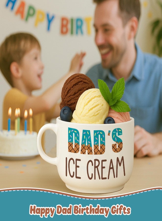 BackURyear Funny Fathers Day Dad Gifts from Daughter Son, Novelty Birthday Dads Gift for Daddy Dada Father StepDads, Cool First Time New Dad gifts from Wife, Dad's Ice Cream Bowl Presents Set - Image 3