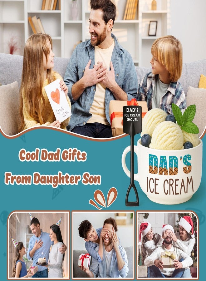 BackURyear Funny Fathers Day Dad Gifts from Daughter Son, Novelty Birthday Dads Gift for Daddy Dada Father StepDads, Cool First Time New Dad gifts from Wife, Dad's Ice Cream Bowl Presents Set - Image 4