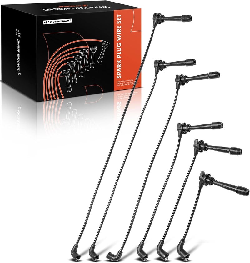 A-Premium Ignition Spark Plug Wires Set of 6 - Image 1