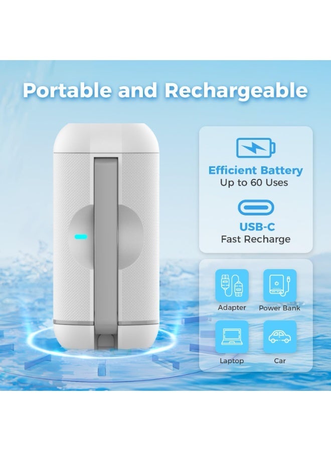 BlueFire Portable Electric Bidet Sprayer – High-Quality Pocket Size Personal Hygiene Washer, Rechargeable Travel Bidet (White) - Image 1