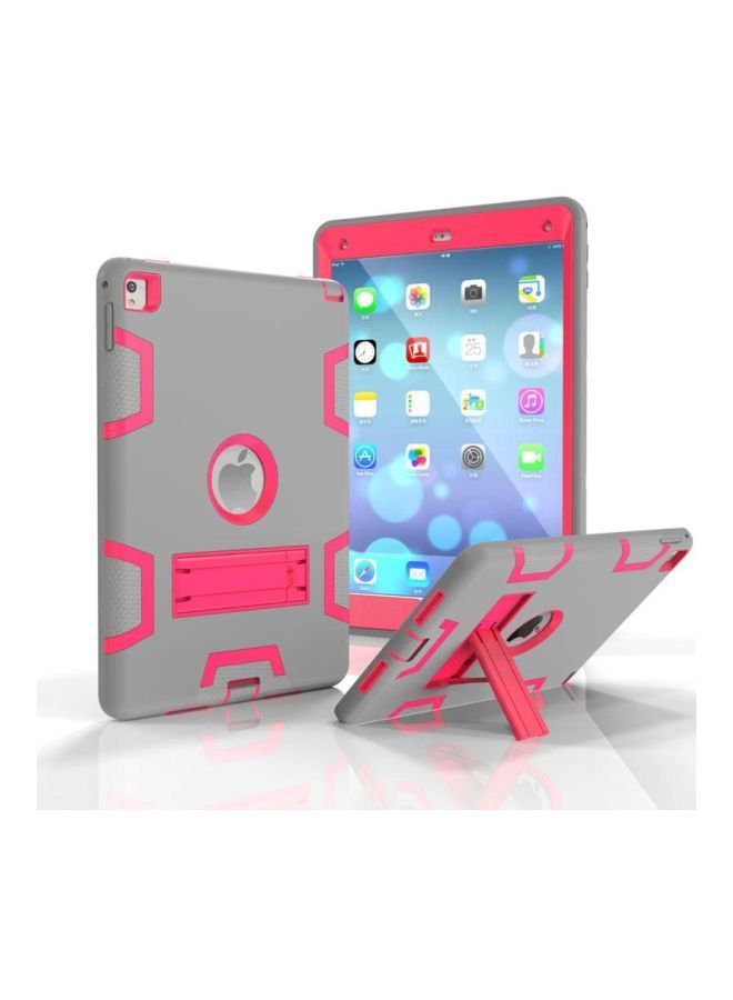 NIBEMINENT Defender Case Cover With Kickstand For Apple iPad Air 2/6 9.7-Inch Red/Grey  - Image 2