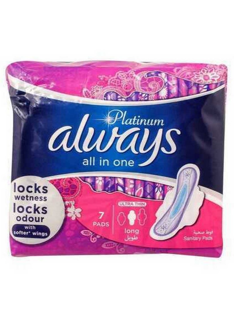 Always Platinum Ultra Thin Pads Long 7 Pack