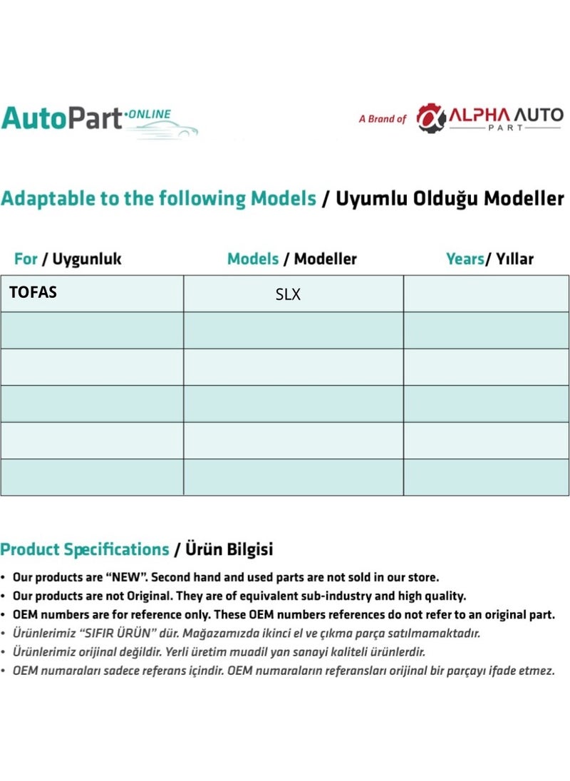 Alpha Auto Part Glass Water Sprinkler Nozzle Set of 2 for Tofaş Slx  - Image 1