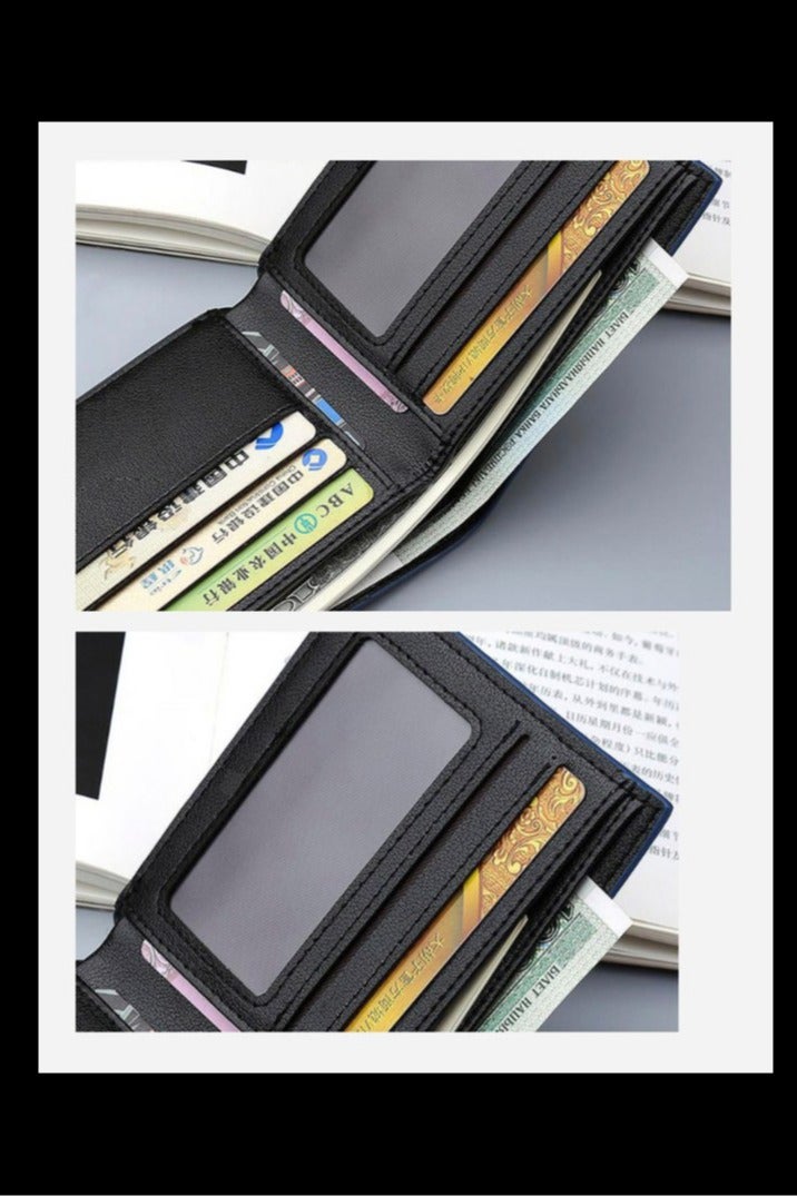 Curewe Kerien Wallet for Mens, Slim Bifold Pocket Wallet with ID Window ,Black 11.5 x 9.5 x 1cm - Image 3