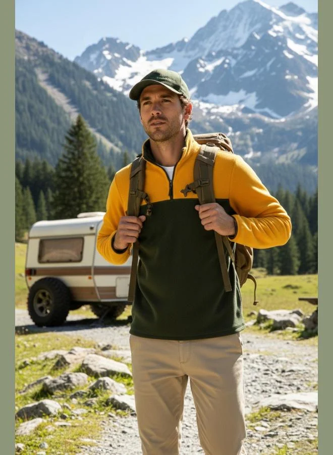 Buratti  Buratti Regular Fit Anti-Pilling Non-Pilling Standing Collar Winter Raised Polar Fleece Men's POLAR 5906016 for Men | Best Price UAE