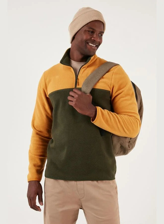 Buratti Regular Fit Anti-Pilling Non-Pilling Standing Collar Winter Raised Polar Fleece Men's POLAR 5906016