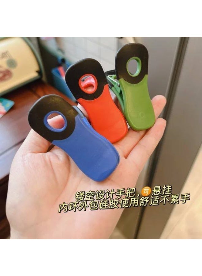 Pack of 5 Kitchen Clips, Bag Clips with Magnet & Airtight Seal Grip, Chip Clips for Food Packages, Snap Bags Magnetic Fridge Clips with Refrigerator, Assorted Colors - Image 3