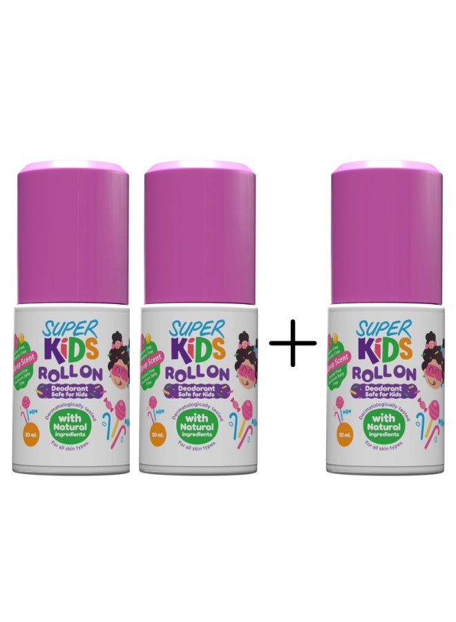Superkids Super Kids Roll On Deodorant Lollipop 30ml 2+1
