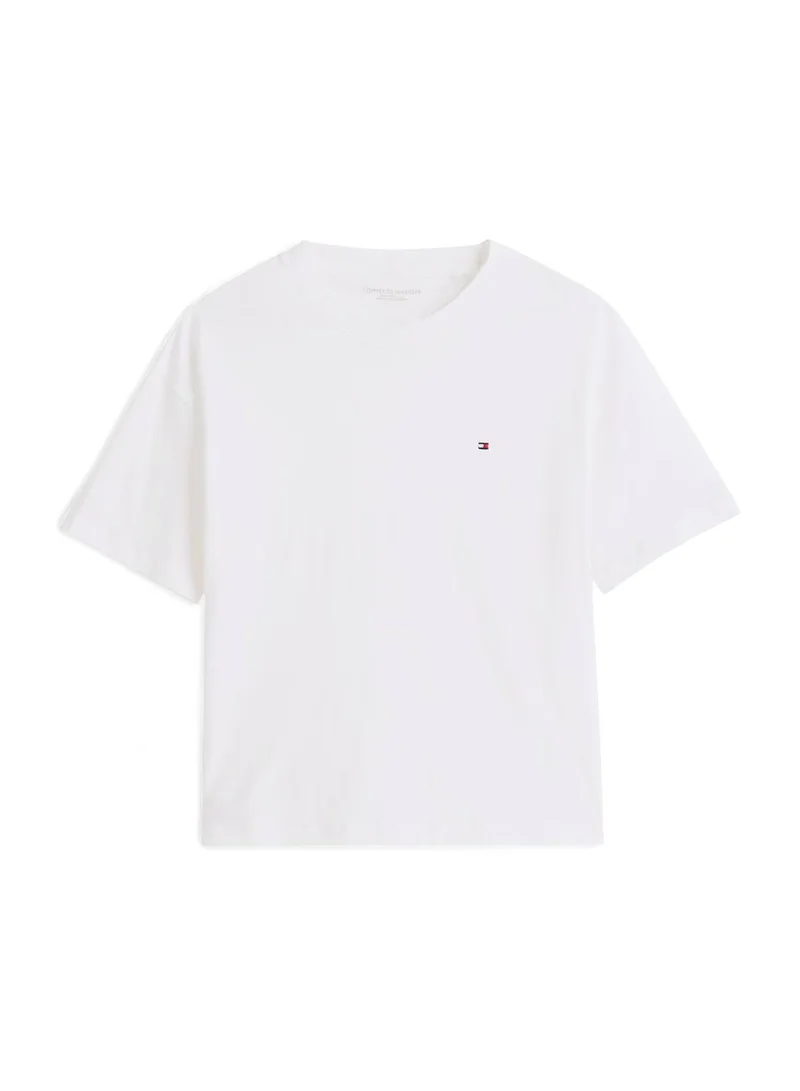 Tommy Hilfiger White Essential Relaxed Pyjama T-Shirt for Women | Best Price UAE