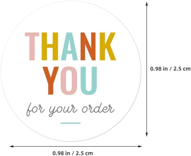 Thank You Stickers 1 Inch 500 Pcs Professional Durable Adhesive Labels for Small Business Packaging - Decorative Sealing Labels for Gift Wrapping Envelope Seals - Image 2