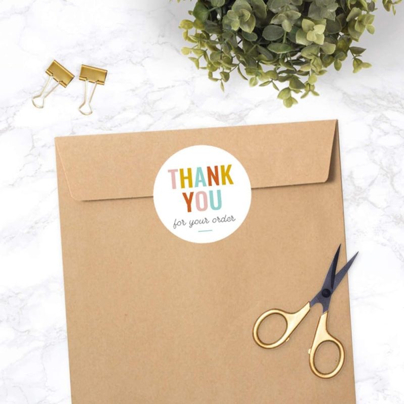 Thank You Stickers 1 Inch 500 Pcs Professional Durable Adhesive Labels for Small Business Packaging - Decorative Sealing Labels for Gift Wrapping Envelope Seals - Image 3