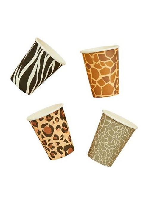 Animal Print Paper Cups 8Oz.