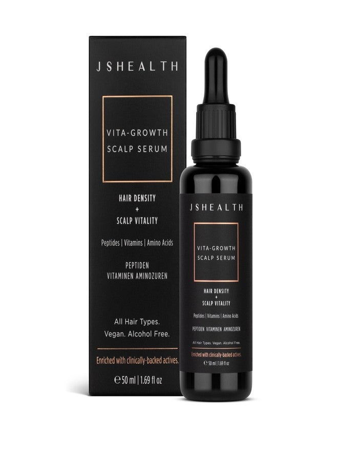 JSHealth سيروم فروة الرأس فيتا-غروث من جيه إس هيلث للفيتامينات لكثافة الشعر وحيوية فروة الرأس - سيروم شعر للنساء مع الببتيدات والفيتامينات والأحماض الأمينية - Image 1