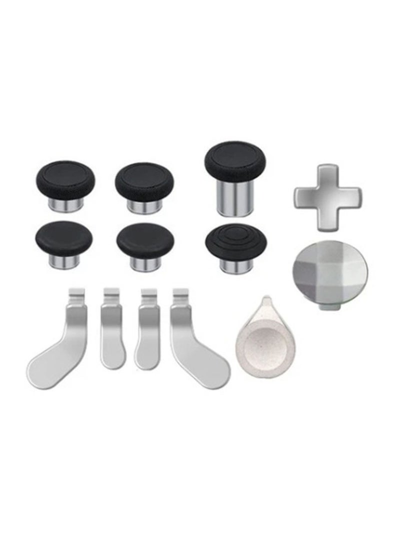 12-In-1 Xbox Elite Series 2 Controller Accessories 6 metal thumb sticks, 2 arrow keys, 4 picks, and 1 regulator for Xbox Elite Controller Series 2 Core Accessory Parts (Silver) - Image 1