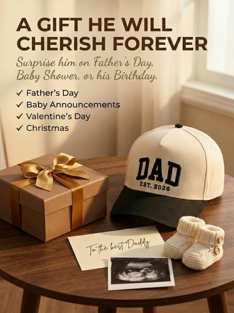 giftouching Dad Est 2026 Vintage Trucker Hat for Men Expecting 1st Time New Dad to Be Gifts for Dads and Mom First Fathers Day or Mothers Day or Christmas Baby Announcement Gifts - Image 5