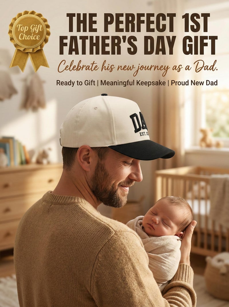 giftouching Dad Est 2026 Vintage Trucker Hat for Men Expecting 1st Time New Dad to Be Gifts for Dads and Mom First Fathers Day or Mothers Day or Christmas Baby Announcement Gifts - Image 2