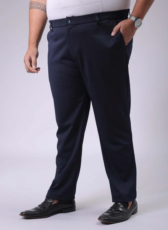 Take Two  Plus Size Men Navy Blue Chino Trousers By Hardsoda for Men | Best Price UAE