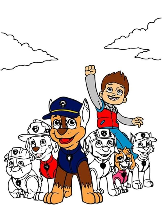 CUTE CAT Paw Patrol 2 In 1 Coloring Puzzle - Image 3