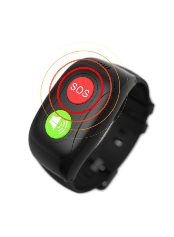 All Netcom Intelligent Aging-proof Positioning Anti-lost Bracelet Outdoor Protection Gifts For Special People-Color:Black  - Image 2