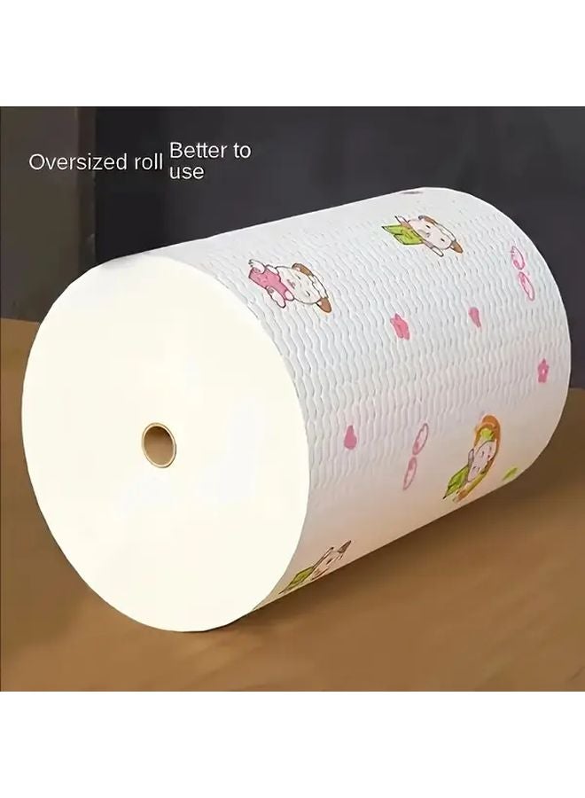 مناشف ورقية مطبخ قابلة لإعادة الاستخدام من الألياف الدقيقة 100 قطعة مع حامل المناشف الورقية - Image 1