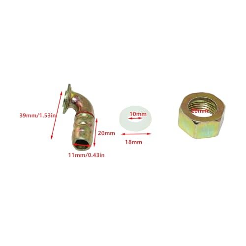 PZRT 4 Point Universal Elbow Gas Pipe Connection Water Pipe Adapter with Gasket and Nut Shower Tap Mounting Connector for Gas Cooker Pipework Special Fittings - Image 4