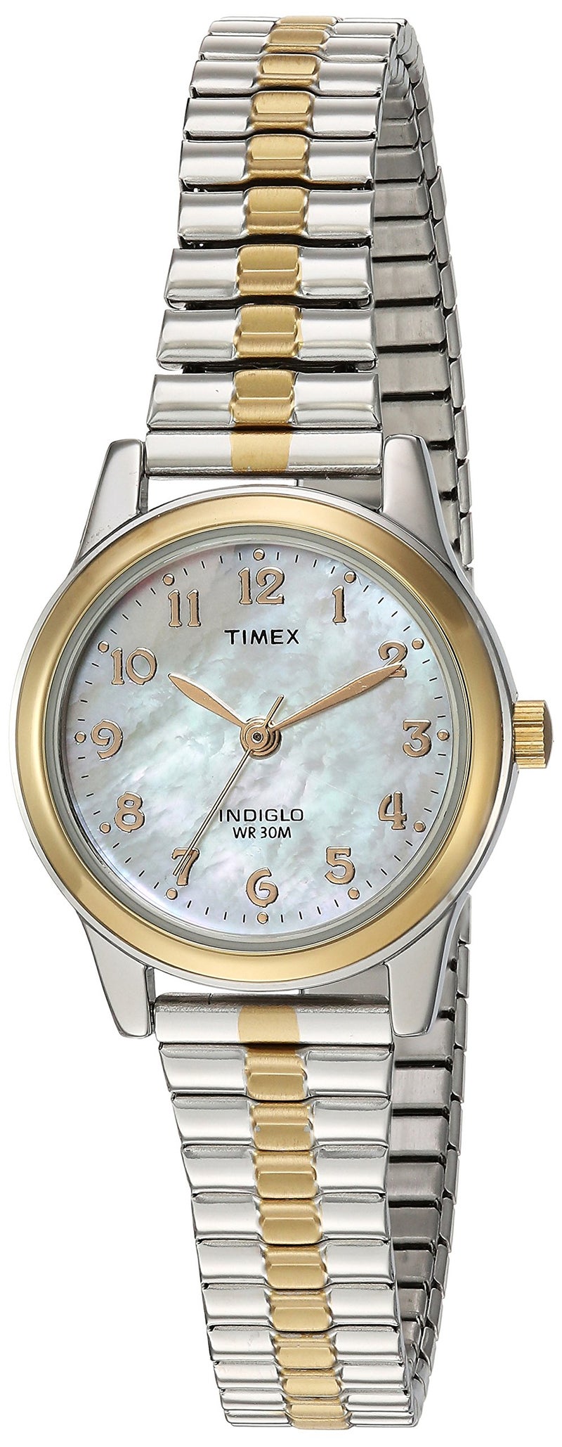 TIMEX ساعة تيمكس النسائية TW2P67200 إسيكس أفينيو ذات الحزام الإضافي الطويل من الفولاذ المقاوم للصدأ بتصميم ثنائي اللون - Image 3