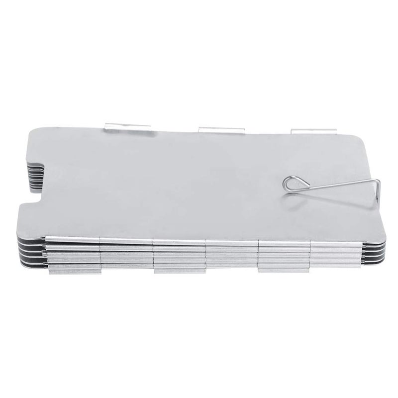 Outdoor Stove Windscreen Stainless Steel Mini Portable Windshield Foldable 11Plate Picnic BBQ Camping Stove Accessories