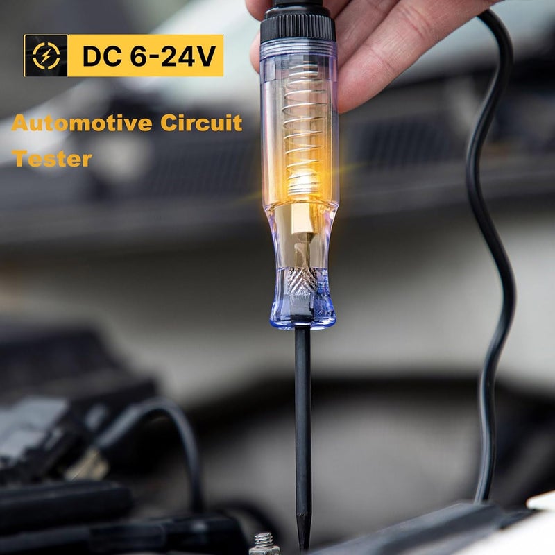 Voleleo Test Light Automotive,Circuit Tester 6V-12V-24V Car Electrical Pen with Alligator Clip Long Stainless Probe,Dual Color Continuity Voltage Fuse Polarity Indicator for Sedan, SUV,RV and Truck - Image 4