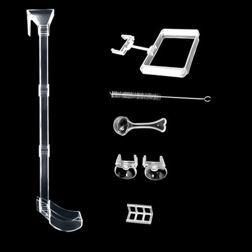 SXYYDSG Aquarium Fish Shrimp Feeding Dish Set, Transparent Shrimp Feeding Tube, Fish Tank Feeding Supplies with Feeding Ring Cleaning Brush - Image 1