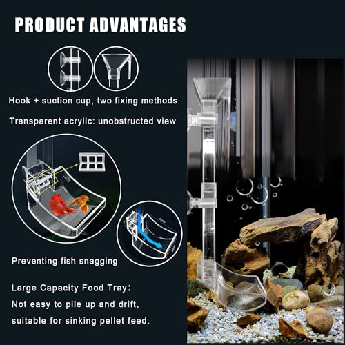 SXYYDSG Aquarium Fish Shrimp Feeding Dish Set, Transparent Shrimp Feeding Tube, Fish Tank Feeding Supplies with Feeding Ring Cleaning Brush - Image 4