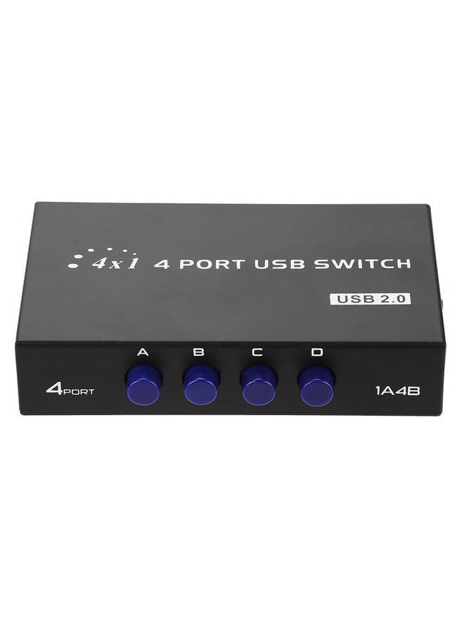 Thoraya 2/4 Port USB 2.0 Manual Sharing Switch Switcher Box for PC Printer Scanner (4 Port)  - Image 2