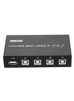 2/4 Port USB 2.0 Manual Sharing Switch Switcher Box for PC Printer Scanner (4 Port)