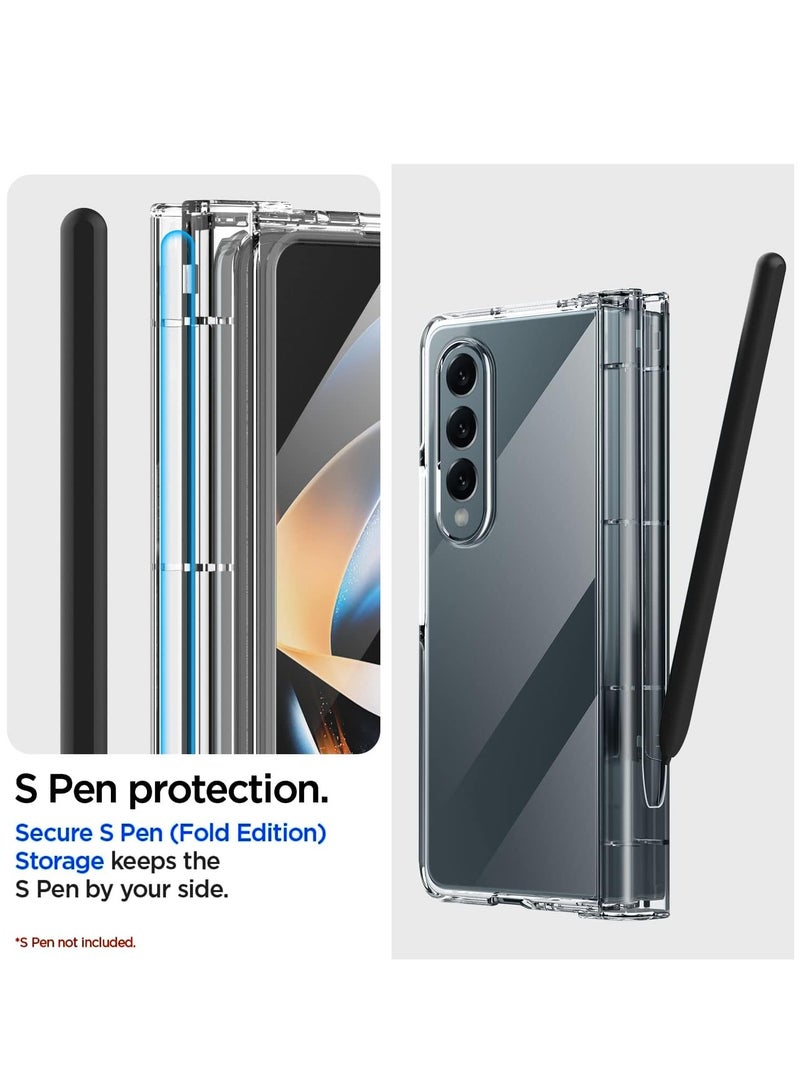 MIGOFAST Case For Galaxy Z Fold 4 Case with S Pen Holder 360 Full Body Protective Cover for Samsung Galaxy Z Fold 4 5G Case 2022 Clear - Image 5