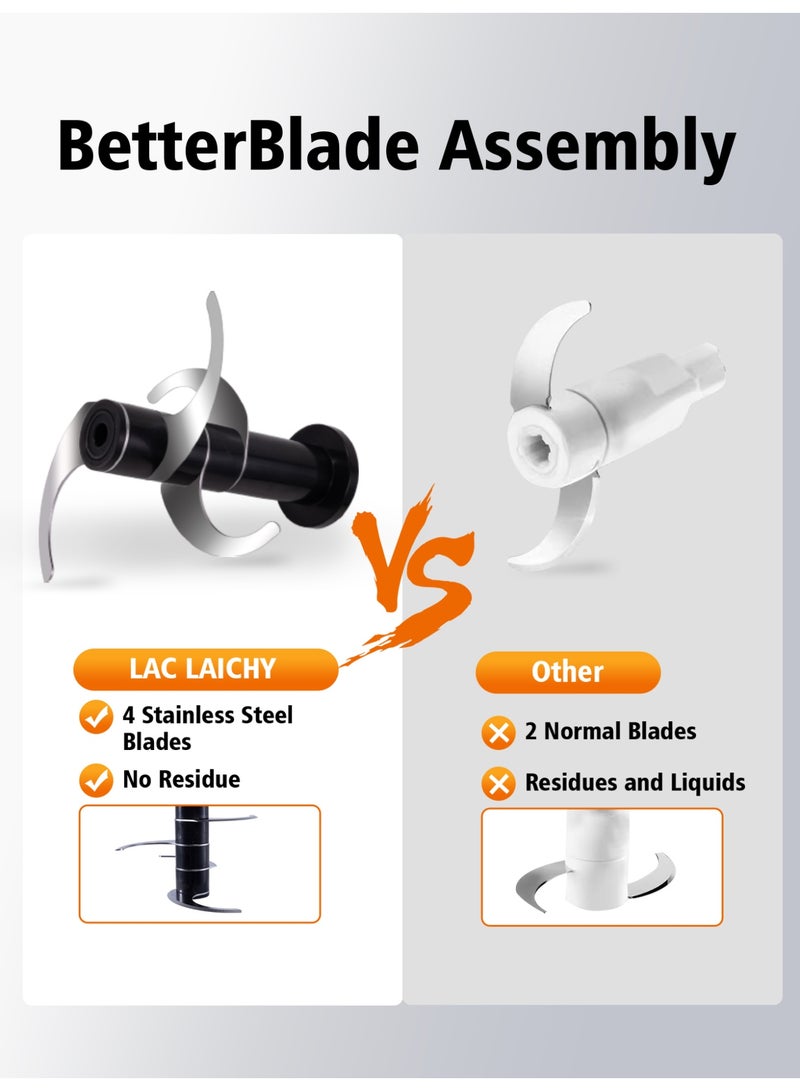 LAC Multi-Purpose  Chopper & Mincer, 300W,2 Speeds,2 Bowls,Stainless Steel  Blade, Easy to Clean,4 Blades for Baby Food,Meat,Onion,Vegetables,Fruits - Image 3