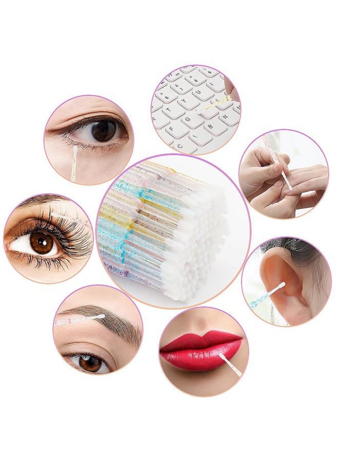 Mekupeu 500 PCS Crystal Disposable Micro Applicators Brush For Eyelash Extension Clean Brush (Mixed 5 color) - Image 5