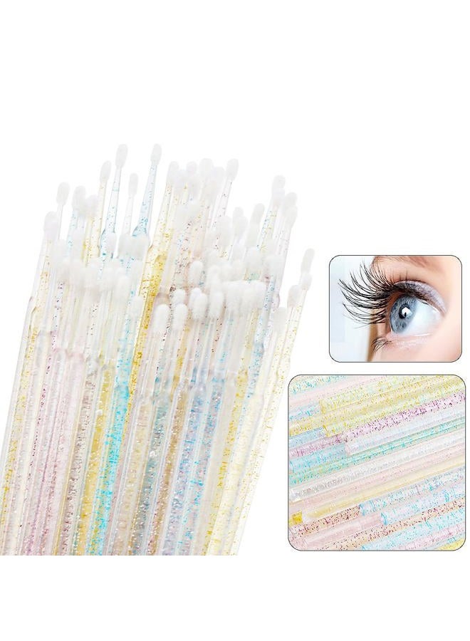 Mekupeu 500 PCS Crystal Disposable Micro Applicators Brush For Eyelash Extension Clean Brush (Mixed 5 color) - Image 4