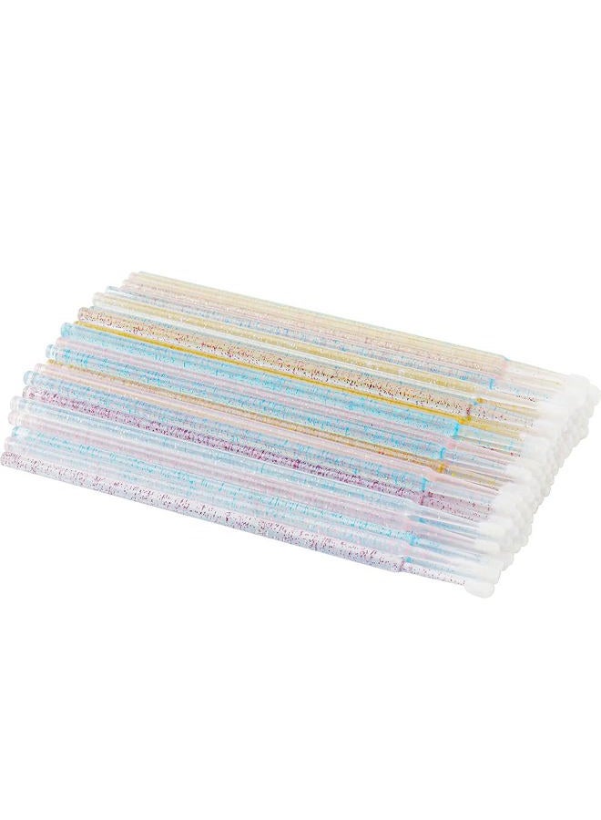 Mekupeu 500 PCS Crystal Disposable Micro Applicators Brush For Eyelash Extension Clean Brush (Mixed 5 color) - Image 3