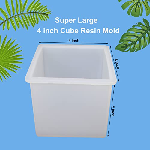 Yedadone 4 Inch Cube Silicone Mold Super Large Square Resin Mold Resin Epoxy Casting Molds - Image 2