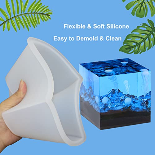Yedadone 4 Inch Cube Silicone Mold Super Large Square Resin Mold Resin Epoxy Casting Molds - Image 3