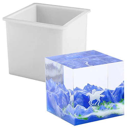 Yedadone 4 Inch Cube Silicone Mold Super Large Square Resin Mold Resin Epoxy Casting Molds - Image 1