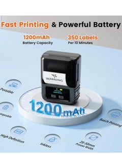 BORTONY Phomemo M120 Label Maker- Barcode Printer Bluetooth Thermal Label Maker Machine 2 Inch 50mm Barcode Label Printer for Retail QR Code Small Business Compatible with Android iOS & PC  - Image 2