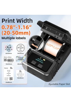 BORTONY Phomemo M120 Label Maker- Barcode Printer Bluetooth Thermal Label Maker Machine 2 Inch 50mm Barcode Label Printer for Retail QR Code Small Business Compatible with Android iOS & PC  - Image 4