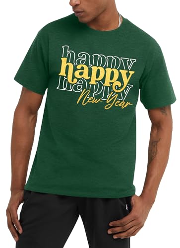 CAZYCHILD Happy New Year Shirt for Men Christmas Shirts Holiday Party Family Tshirt 2026 New Years Day Eve Gift Tops Green - Image 2