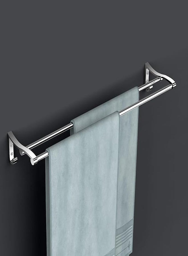 FILOX Stainless Steel Towel Rack for Bathroom | Wall Mounted Towel Rod with Hooks | Rust Proof Bathroom Towel Holder | Heavy Duty Towel Stand for Home, Hotel & Kitchen - Image 1