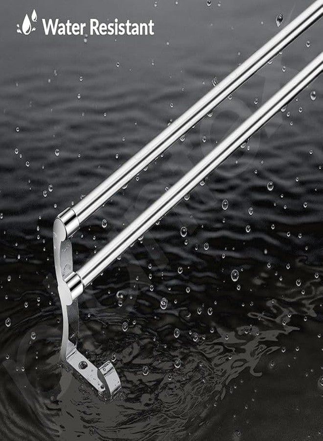 FILOX Stainless Steel Towel Rack for Bathroom | Wall Mounted Towel Rod with Hooks | Rust Proof Bathroom Towel Holder | Heavy Duty Towel Stand for Home, Hotel & Kitchen - Image 5