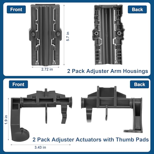 prime&swift WDT730PAHZ0 Upper Rack fit for Whirlpool,Upgraded W10712395 Top Rack Adjuster fit for Whirlpool W10350375 WDT750SAHZ0 Upper Rack,fit for Whirlpool WDTA50S WDT730 fit for Ken.more 665 prime&swift - Image 3
