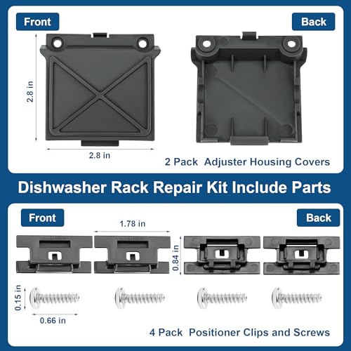 prime&swift WDT730PAHZ0 Upper Rack fit for Whirlpool,Upgraded W10712395 Top Rack Adjuster fit for Whirlpool W10350375 WDT750SAHZ0 Upper Rack,fit for Whirlpool WDTA50S WDT730 fit for Ken.more 665 prime&swift - Image 4