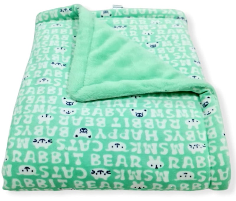 BRANDONN New Born Baby Blankets All Season Fluffy 3 Layered Wrapping Sheet for Baby Boys and Baby Girls, 87 cm x 70 cm, (0-6 Months) - Image 1