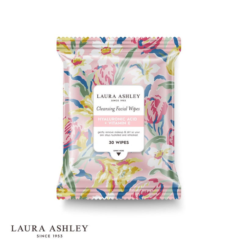 Laura Ashley 4 Pack Face Wipes for Women - Cleansing Makeup Remover Wipes with Vitamin C, Retinol, Hyaluronic Acid - 120 Pcs - Image 4