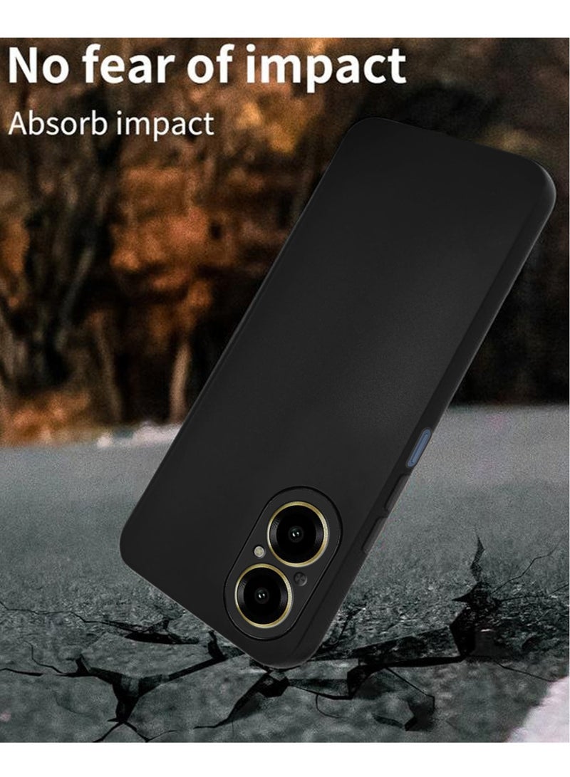 Techie Stylish TPU Silicone Back Cover Case for Realme C67– Slim Fit Design, Smooth and Soft – Black - Image 2